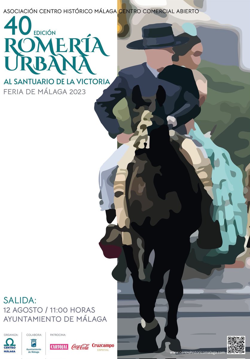 Cartel de la 40 edición de la Romería Urbana al Santuario de la Victoria, que se celebrará el próximo 12 de agosto.

#FeriaMLG