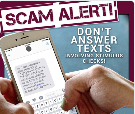 #punjabpolice tweets : Protect yourself and your personal information!
Beware of any texts claiming to be about stimulus checks. Stay vigilant and never share sensitive details with unknown sources. #StaySafe https://t.co/bGrp7jlzeH
