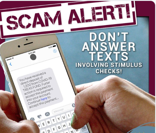 #punjabpolice tweets :  Protect yourself and your personal information! 

Beware of any texts claiming to be about stimulus checks. Stay vigilant and never share sensitive details with unknown sources. #StaySafe https://t.co/bGrp7jlzeH