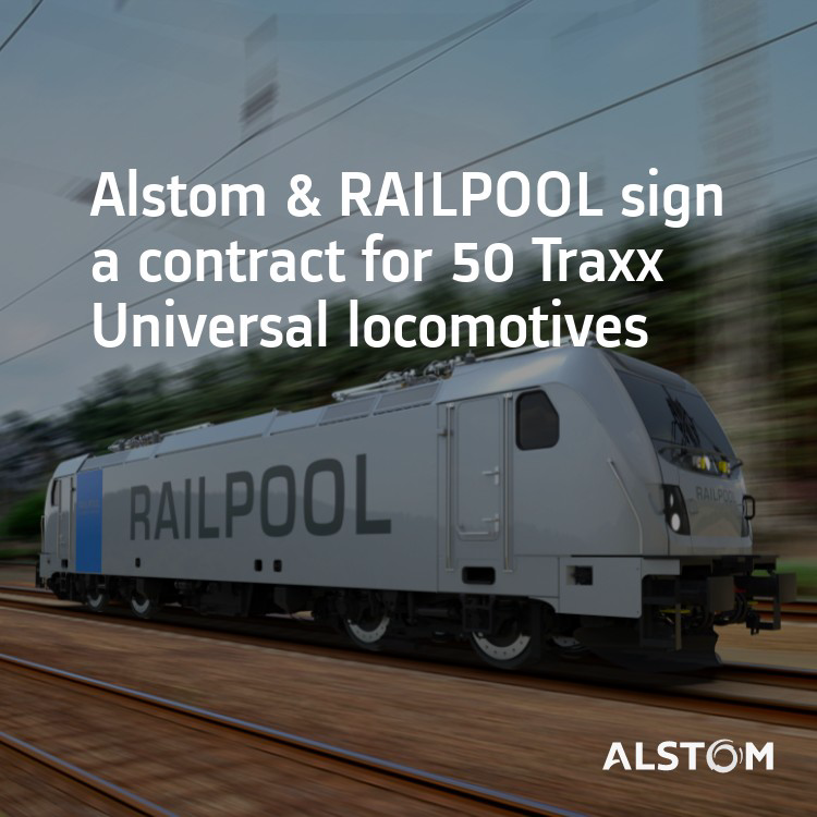 🚂A contract valued at up to €260 million: Alstom and #RAILPOOL sign a contract for 50 Traxx Universal #locomotives

All locomotives will be equipped with Atlas, Alstom’s onboard solution for the European Train Control System (ETCS).

▶️Learn more: ow.ly/SCTR50Pj7U2