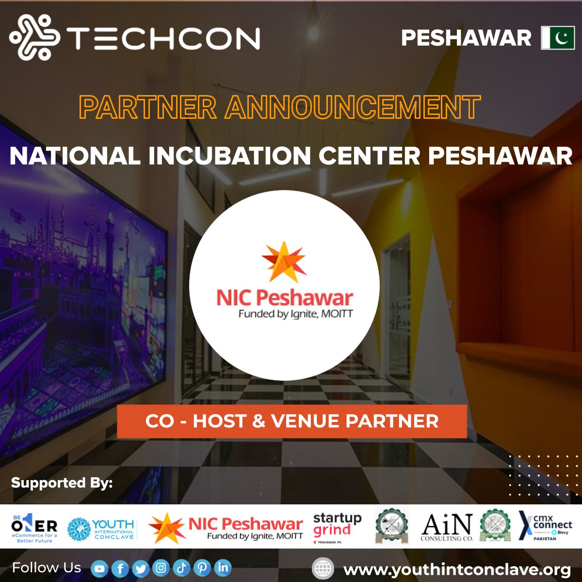 🎉 Spectacular Announcement!🎉

✨<a href="/nic_peshawar/">NIC Peshawar</a> is pleased to be announced as the Co-Host and Venue partner for TechConnect: Peshawar presented by <a href="/techcondotpk/">TechCon</a>.✨

🎗️Application Form: airtable.com/appbqxkm5AC2wY…🎗️

#TechConnectPeshawar #nicpeshawar #EcosystemPartner #event