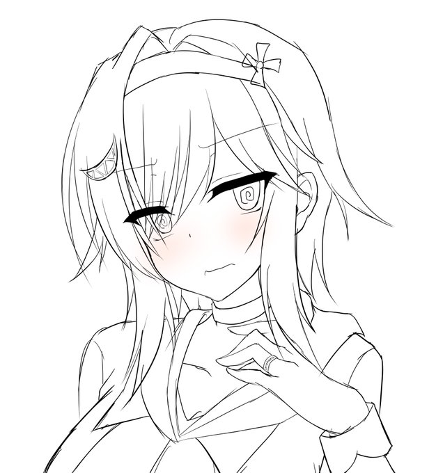 スキマ時間にアイコン用として仕上げる僧間理亜絵 