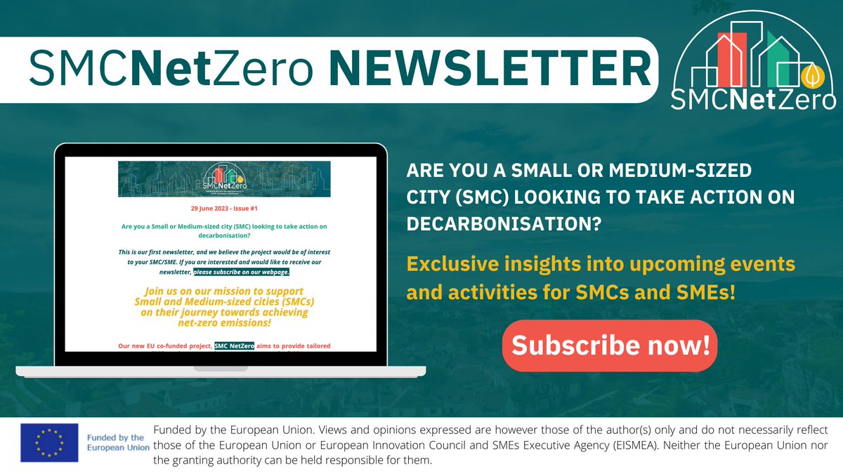 SMCNetZero's tweet photo. Have a look at our very first project newsletter:
π° https://t.co/DzP4KJ2vOD
To stay updated on the latest resources and tools to help you achieve net-zero emissions, subscribe to our newsletter on our webpage: https://t.co/3T829qnvqR
#SMCNetZero #Decarbonisation #NetZero https://t.co/uqgFGnyt0O