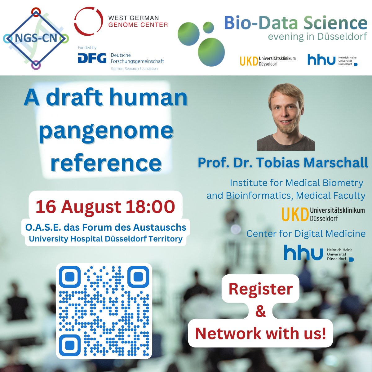 West German Genome Center (@wggc_de) on Twitter photo Our Bio-Data Science Evenings in Düsseldorf are back, where we meet biodata enthusiasts on-site & have a great time together!
Register & network forms.gle/CgvvxGiyJh1PmK…
Thank you <a href="/tobiasmarschal/">Tobias Marschall</a> for coming by to tell us about a human pangenome reference!
#hhu_biodata Our Bio-Data Science Evenings in Düsseldorf are back, where we meet biodata enthusiasts on-site & have a great time together!
Register & network forms.gle/CgvvxGiyJh1PmK…
Thank you <a href="/tobiasmarschal/">Tobias Marschall</a> for coming by to tell us about a human pangenome reference!
#hhu_biodata