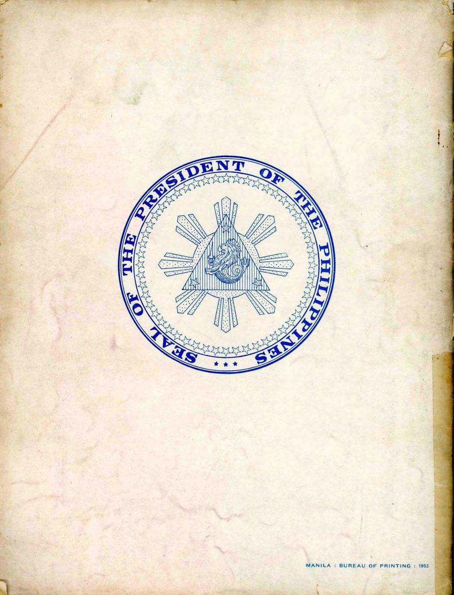 duasmoon_'s tweet photo. Seal of the president of the Philippines using heraldic hatching, 1953. https://t.co/tbMrZHNKtD
