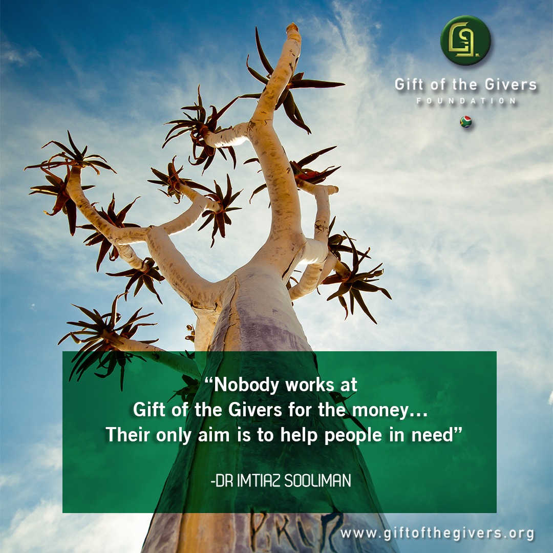 #MondayMotivation: At Gift of the Givers, we aim to restore #Dignity and deliver #Hope to #ManKind 💚.

To contribute towards our interventions visit:
🌐 : giftofthegivers.org/make-a-differe…
📞 : 0800 786 911

#GiftoftheGivers #MakeADifference #ForTheGreaterGood #SA #SouthAfrica
