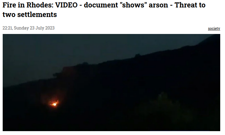 Kreikan viranomaiset tutkivat videota, jossa ilmastonmuutos sytyttää uuden palorintaman keskellä öistä metsää Rodoksella  www-enikos-gr.translate.goog/society/fotia-…