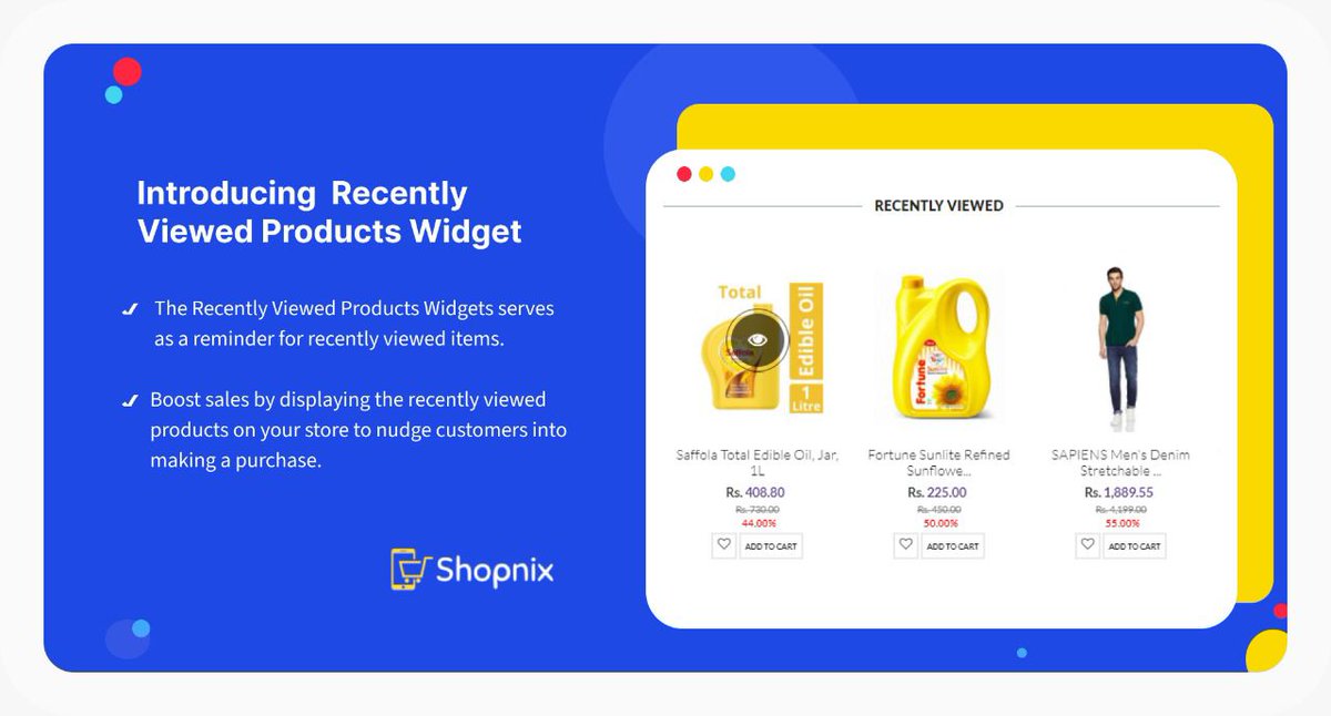 ShopNixDotIn's tweet photo. 🚀 Shopnix's Recently Viewed Widget: Your Shopping Dreams Come True! 🌟🛒

🔥 Shop Like a Pro! Unleash the Power of Shopnix's Recently Viewed Widget! 🚀🎯
 Read More - https://t.co/xOekaP3PJ5 https://t.co/gP7LecIUUw