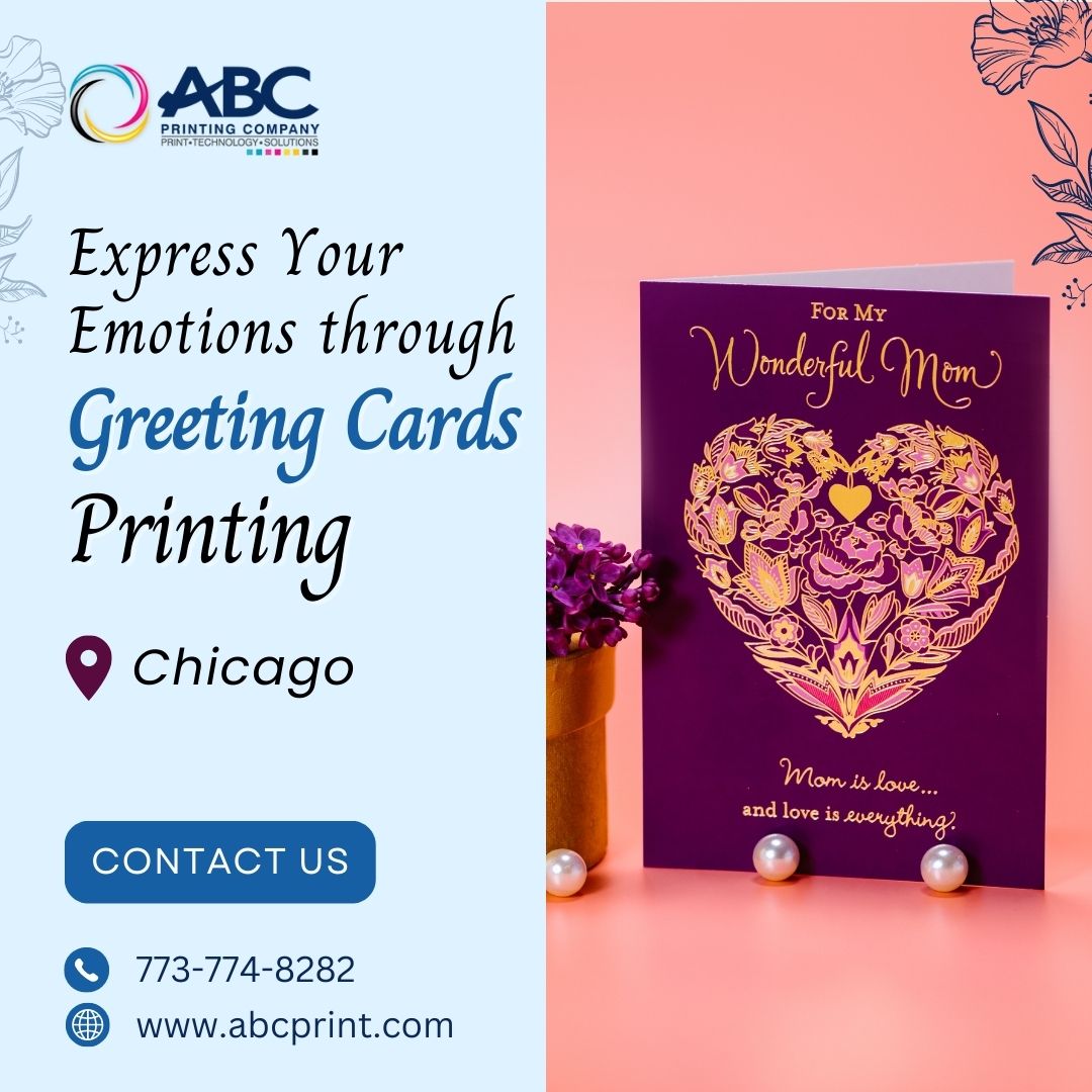 Greeting cards convey warmth and thoughtfulness, as they are often designed with a specific recipient in mind. They express heartfelt emotions, such as gratitude, sympathy, or congratulations, when words alone may not suffice. 
🌐: abcprint.com