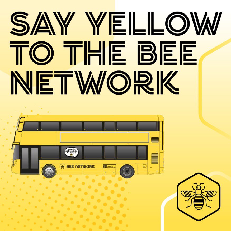 Two months today, buses in GM start to go back under public control and the cost of combined bus and tram travel will be cut by 20%.

24 September should signal the beginning of a public transport revolution across not just GM but the whole of England.

#BeeNetwork