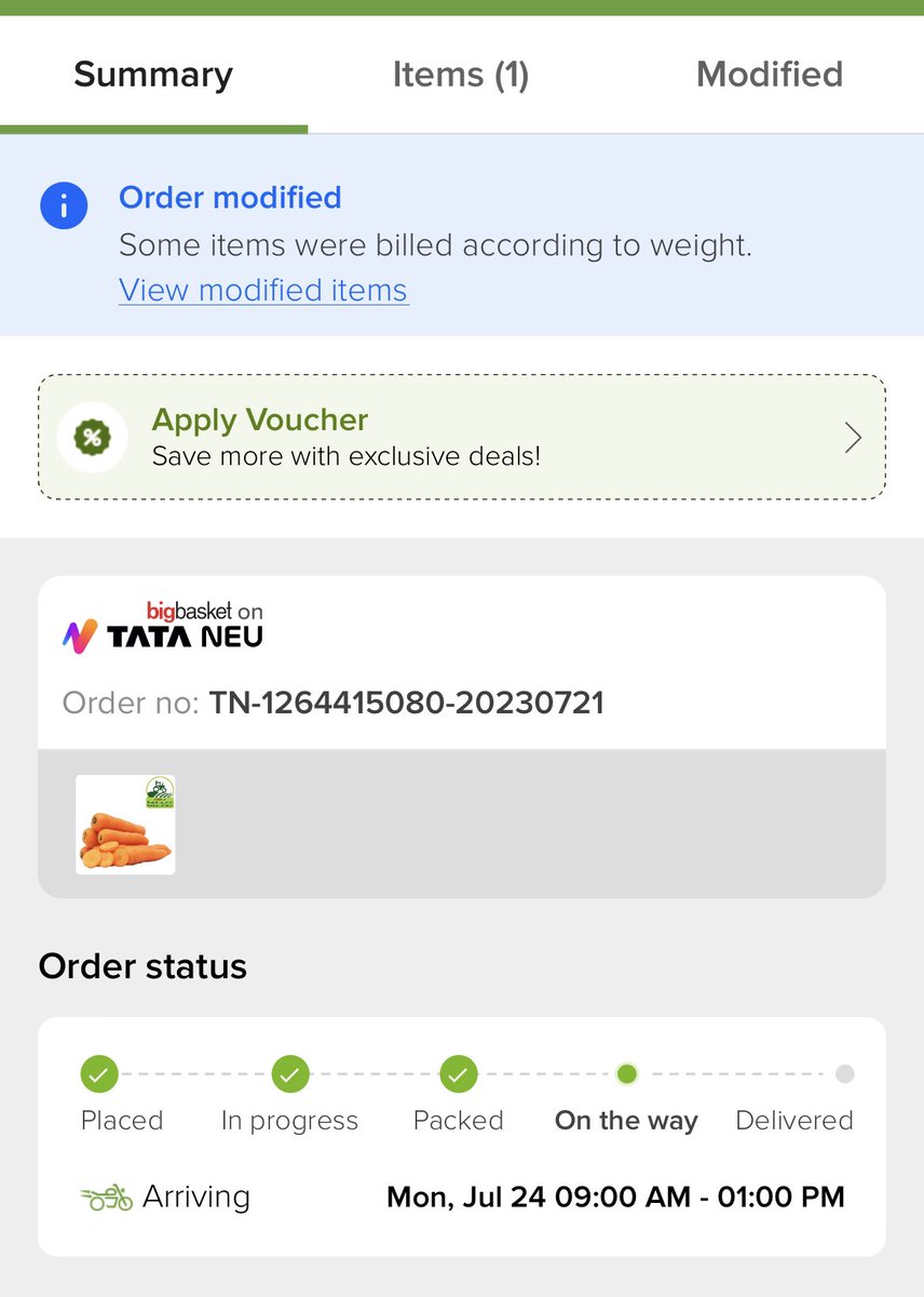 One again order delivered with less weight and no sticker of weight @BandBajaateRaho @bigbasket_com @BigBasketTech @jagograhakjago @startupindia @PMOIndia @CNBC_Awaaz @AwaazAdda