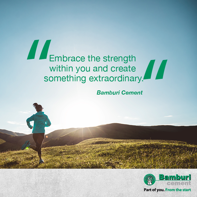 BamburiCement's tweet photo. The road to success is a difficult one that requires determination, discipline and hard work. Embrace the challenges and stay focused. Happy Monday!
#Motivation #BamburiCares #YourBuildingPartner
#BamburiCement https://t.co/VXRYR0B44Z