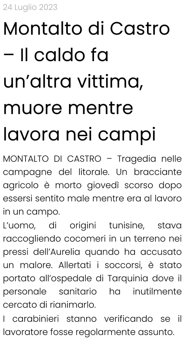 JigginoRuss's tweet photo. Sotto il sole cocente si continua a morire di sfruttamento https://t.co/EDNTMC2iBp