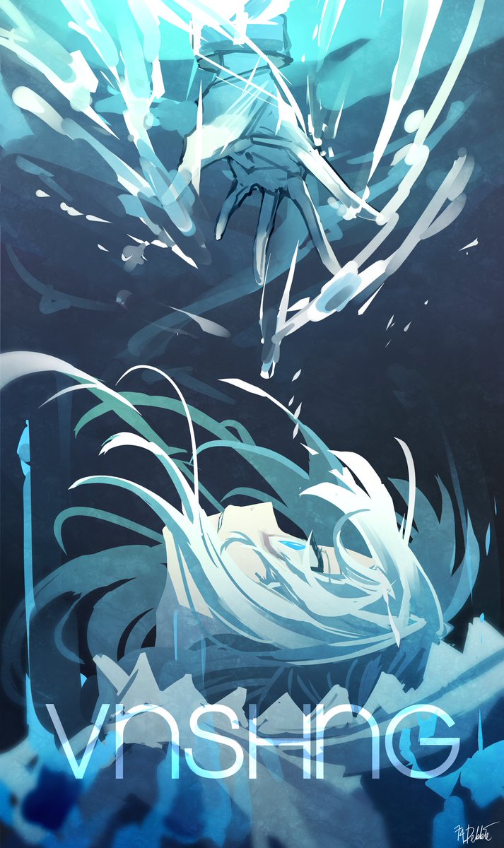 1girl solo underwater long hair water closed eyes blue eyes  illustration images