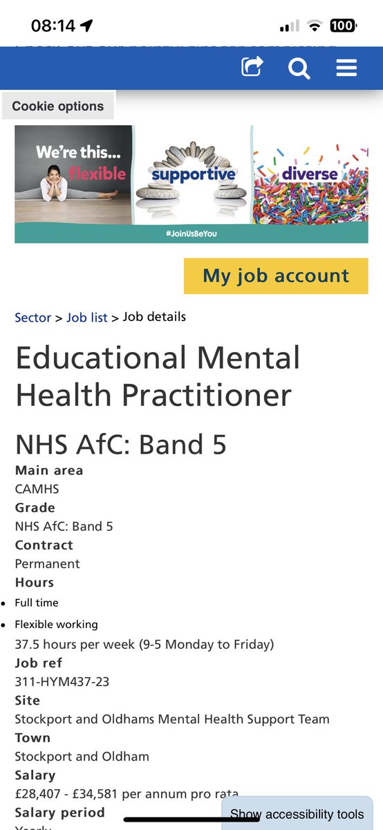Stockport needs you 🫵🏻 🗣️Qualified band 5 EMHP post - CAMHS in Schools team. (Read spec) 🗣️Support children in early intervention 🗣️Assist schools with the whole school approach 🗣️Promoting mental health and wellbeing for all! #CAMHS #EMHP #MHST #StockportMHST
