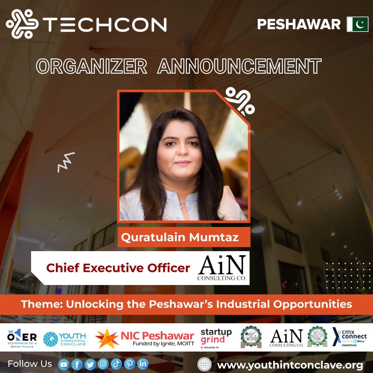 🌟Exciting News!🌟

🚀@QuratulAIN_CO  CEO of Ain Consulting Co., is the Organizer of TechConnect: Peshawar. together let us unlock the opportunities in the ecosystem of Peshawar.🚀 

🎗️Application Form: airtable.com/appbqxkm5AC2wY…🎗️

#TechConnectPeshawar #Organizer #AinConsultingCo