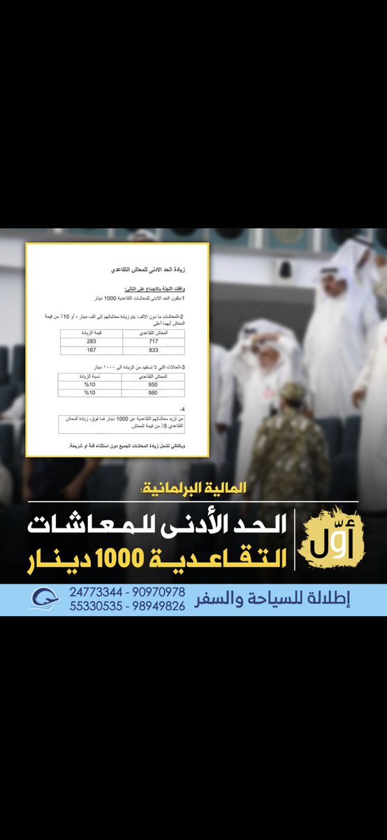 rashedylord's tweet photo. #صباح_الخير يامتقاعدين 👋
مقولة جميلة تقول #اخذ_وطالب 
ارضي في القليل يأتيك الكثير 
اليوم زيادة 5٪ وشهر 8 زيادة 20 دينار
وقرض حسن 21 راتب وبقسط ميسر 5%
وان شاءالله يقرونه في مداولتين قبل
العطله البرلمانية 
تتفقون معاي 🤙
 #المتقاعدين_يبون_حقوقهم_كامله 
 #المعاشات_التقاعدية https://t.co/IE1sGC7xip