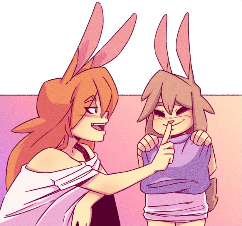 not able to show much lately, so i'll just share some panels i like from my comic :3 i like buns.