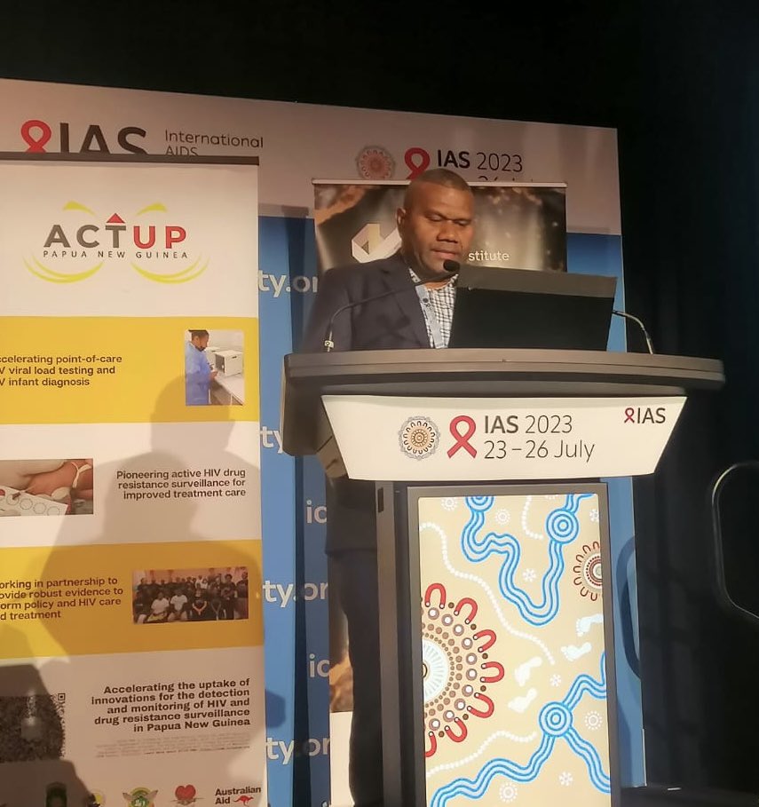 🇦🇺is proud to support our neighbours to eliminate AIDS, and fight inequality and stigma. DFAT’s Dr Lucas de Toca presented at #IAS2023 on ending HIV in Asia and the Pacific, alongside other distinguished speakers, including 🇵🇬’s Dr Peniel Boas.