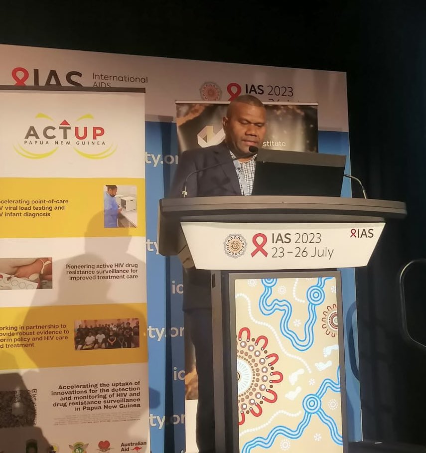 🇦🇺is proud to support our neighbours to eliminate AIDS, and fight inequality and stigma. 

DFAT’s Dr Lucas de Toca presented at #IAS2023 on ending HIV in Asia and the Pacific, alongside other distinguished speakers, including 🇵🇬’s Dr Peniel Boas.