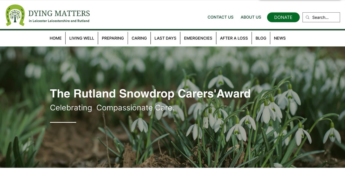Compassionate #carers who support people through their last days are special people who deserve to be recognised.  If you know a carer/team who has gone above and beyond, you can nominate them for the Rutland Snowdrop Carers Award.  For details visit …ngmattersleicestershireandrutland.com/rutland-snowdr…
