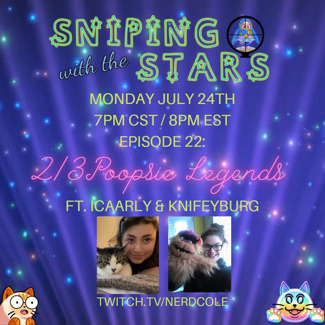 Hope everyone enjoyed their weekend 👑👩Join @iCaarlyTTV , Knifey and I tomorrow night for episode 22 of Sniping with the Stars!!! ✨💜