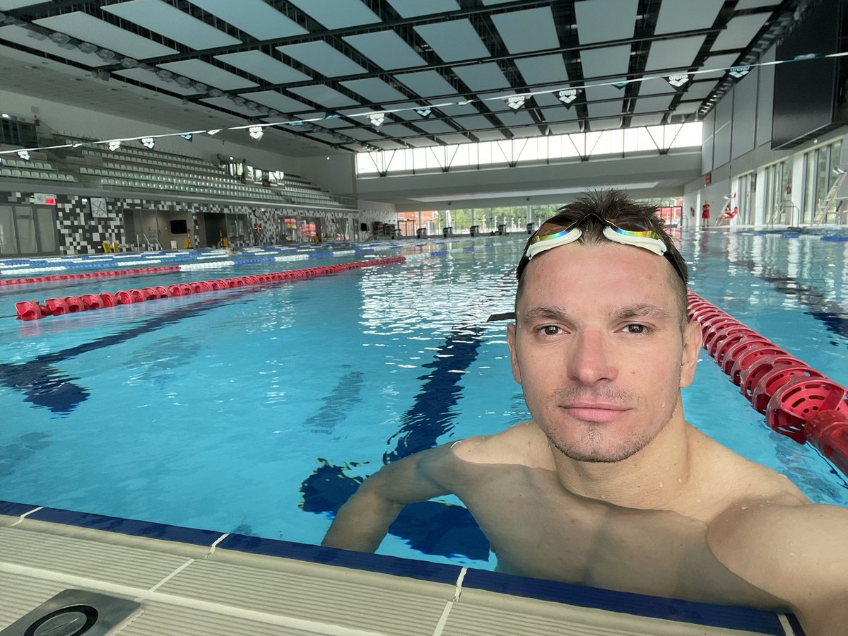 Poranny poniedziałkowy trening zaliczony💪🏼🏊🏼‍♂️ 
Za 17 dni wylot do Argentyny na MŚ niesłyszących w pływaniu.