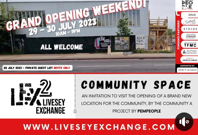 We are planning on opening g this weekend, Come and join us, as we celebrate the opening of this community driven Built space for @lb_southwark. Can't believe we built a community space @Neilkirbylbs @Livingstone_RJ @radiatefestival @peckhampeculiar