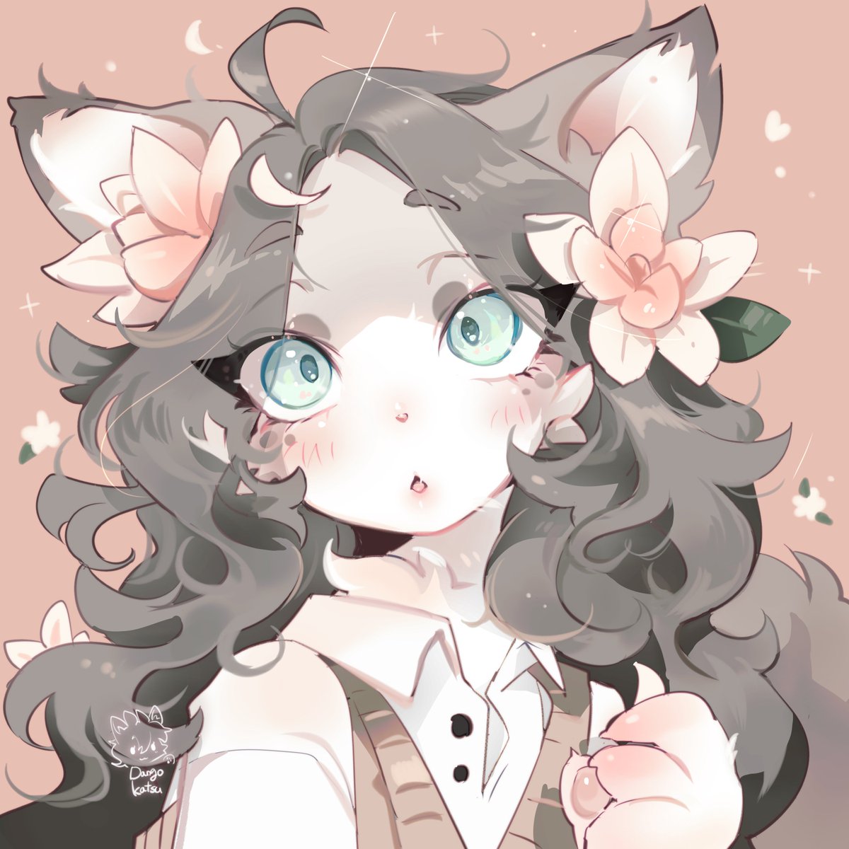 Dangokatsu's tweet photo. Commission work🍯☁️🌼 https://t.co/HQEWlCxheB