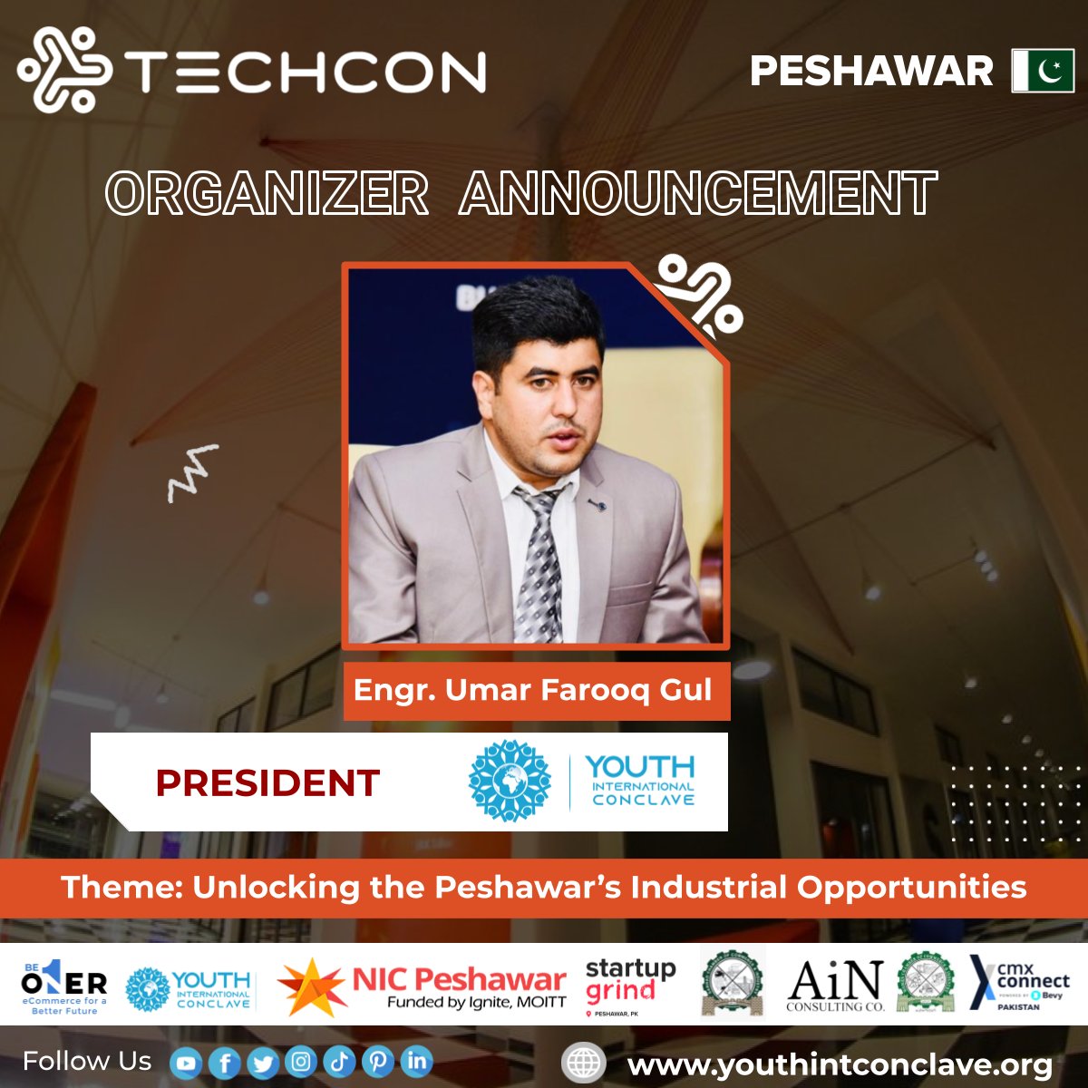 🎊Big Announcement!🎊

🤝 We are overjoyed to unveil <a href="/eumarfarooqgul/">Umar Farooq Gul</a> the honorable President of <a href="/youthinconclave/">Youth International Conclave YIC</a>, as the Host and Lead Organizer of TechConnect:  Peshawar presented by <a href="/techcondotpk/">TechCon</a>.🤝

🎗️Application Form:
airtable.com/appbqxkm5AC2wY…🎗️

#Event #Techcon #Techconnect
