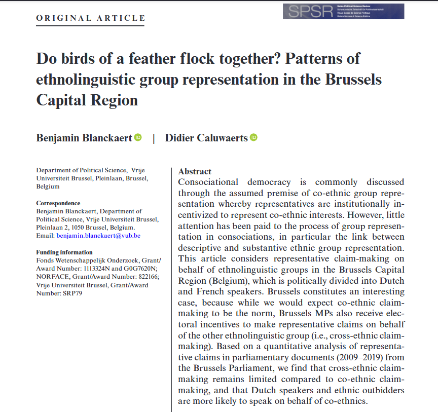 Benjamin Blanckaert (@benjamin_blanck) on Twitter photo 📣I may not tweet often, but when I do, it's to share that our article has been published in the <a href="/SPSR_RSSP/">Swiss Political Science Review</a> 🥳 Didier Caluwaerts <a href="/POLI_VUB/">POLI (@dfuturevub.bsky.social)</a>
👉Get free access here: onlinelibrary.wiley.com/doi/epdf/10.11… 📣I may not tweet often, but when I do, it's to share that our article has been published in the <a href="/SPSR_RSSP/">Swiss Political Science Review</a> 🥳 Didier Caluwaerts <a href="/POLI_VUB/">POLI (@dfuturevub.bsky.social)</a>
👉Get free access here: onlinelibrary.wiley.com/doi/epdf/10.11…