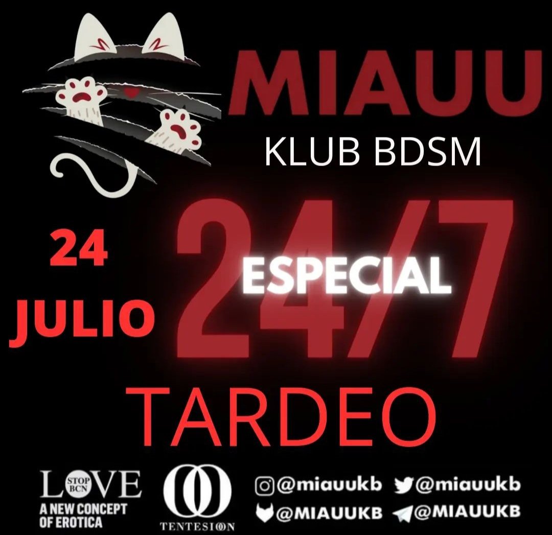 Feliz 24/7
HOY....
TARDEO ESPECIAL 24/7
DE 19 A 22
CELEBREMOS NUESTRO DIA

<a href="/LoveStopOficial/">lovestopbcn</a>
<a href="/Tentesion/">Tentesion</a>