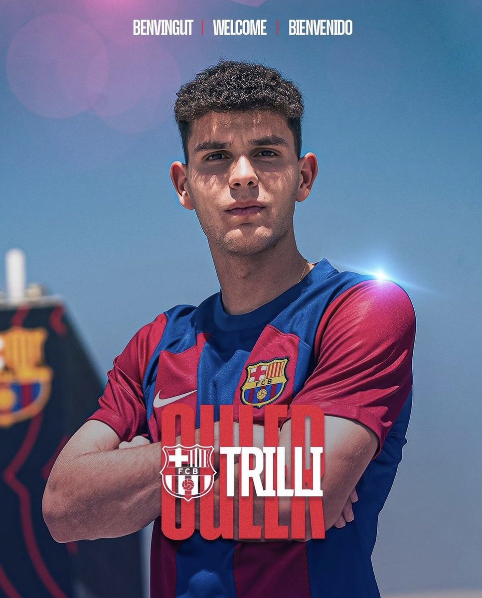 MondoCalcio_it's tweet photo. Trilli, difensore spagnolo classe 2003, è ufficialmente un nuovo calciatore del Barcellona. Arriva dal Deportivo La Coruña a titolo definitivo ed 200 mila euro. Ha firmato un contratto fino al 30 giugno 2025. #Calciomercato #Trilli #DeportivoLaCoruña #Barcellona #LaLigaSantander https://t.co/miQd97vVpk