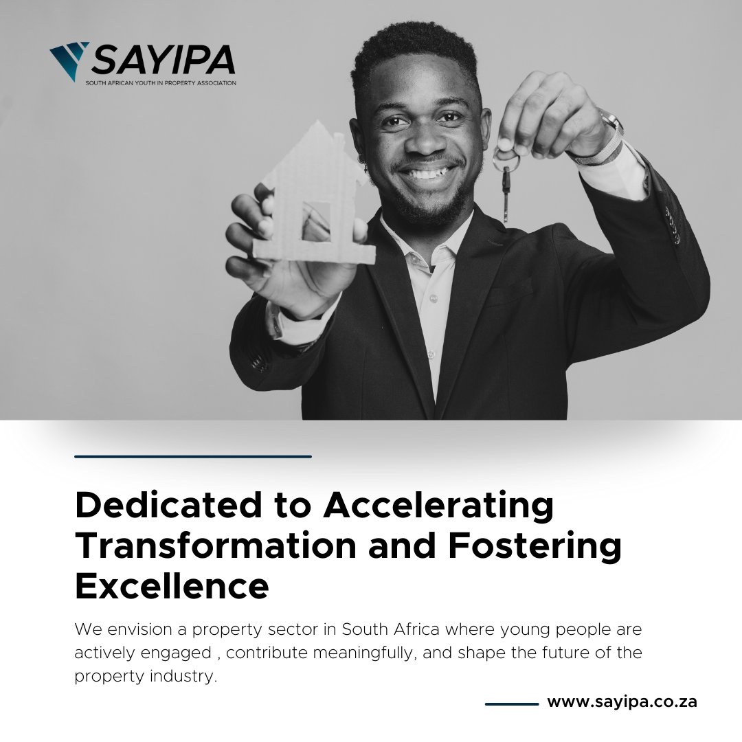 info_sayipa's tweet photo. SOUTH AFRICAN YOUTH IN PROPERTY ASSOCIATION.
https://t.co/Z2QZg00BZS
Become a member and join the community to transform real estate a day at a time.
#youthempowerment #realestatetransformation #sayipa https://t.co/xgUMgvfzoI