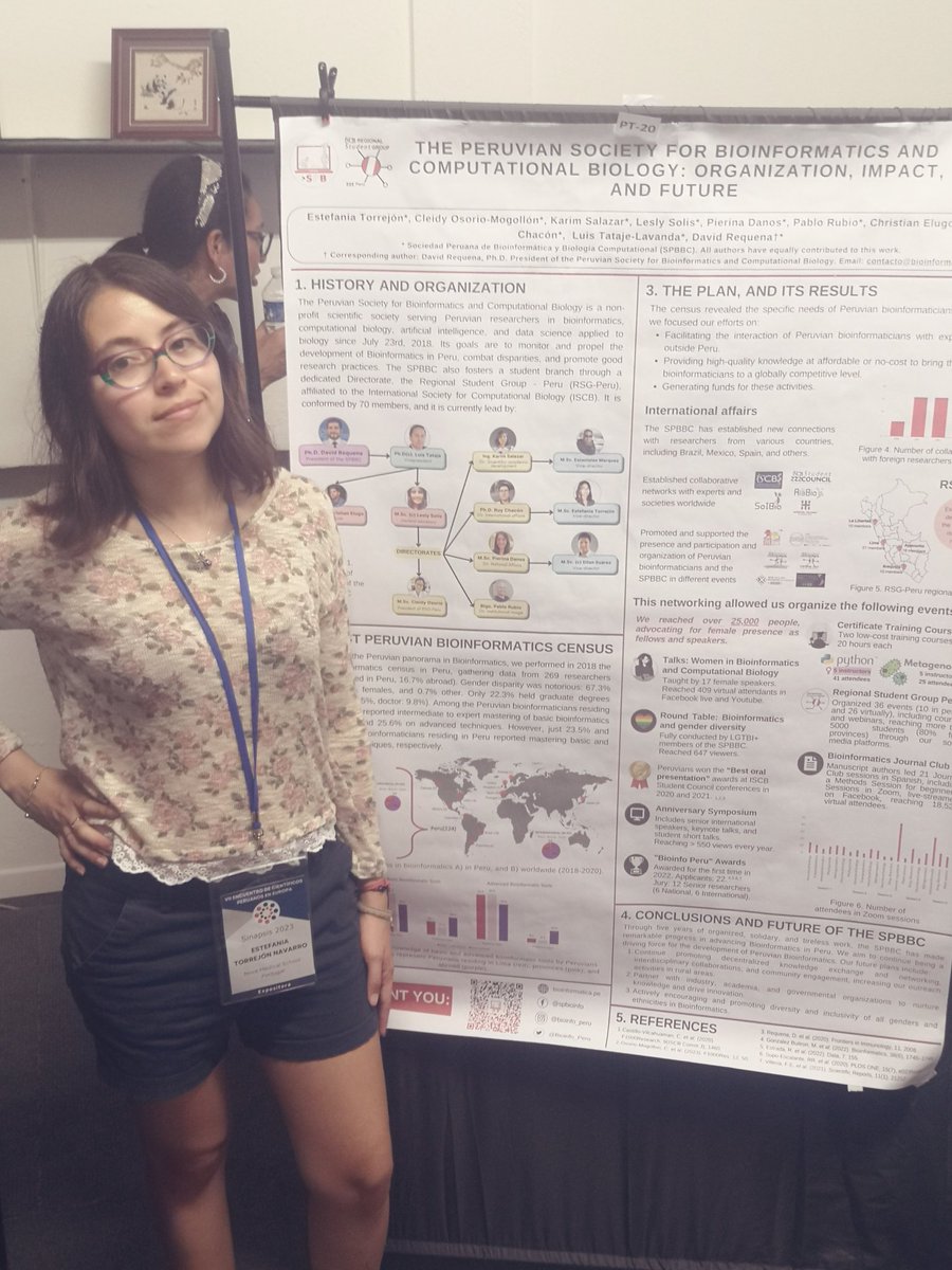 @PeruSinapsis Poster presenting the @Bioinfo_Peru work plan of the last 5 years, supporting peruvian students to become computational biologists