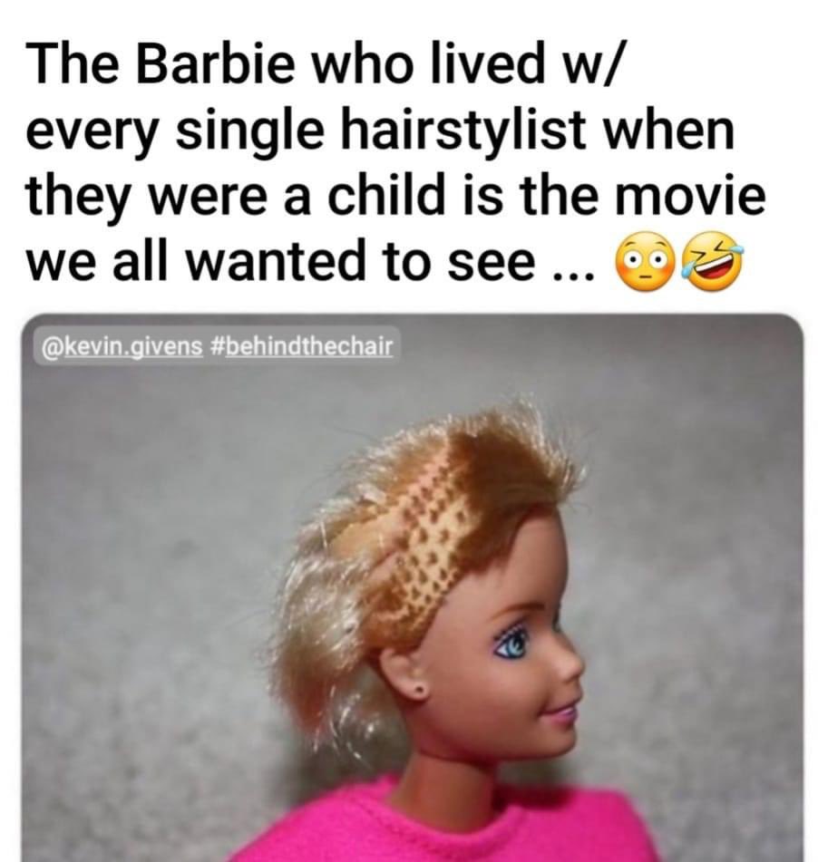 Yes I done this to my Barbie 😂 #hairstylist #Barbie