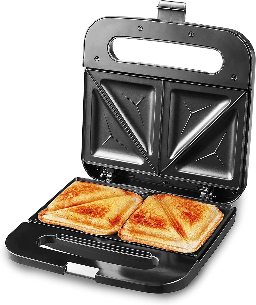 Elite Gourmet ESM-2207SS# Stainless Steel Sandwich Panini Maker Grilled Cheese Machine Tuna Melt Omelets Non-stick Cooking Surface, 2 Slice, 750 Watts, Stainless Steel pin.it/4Syl1LQ via @pinterest