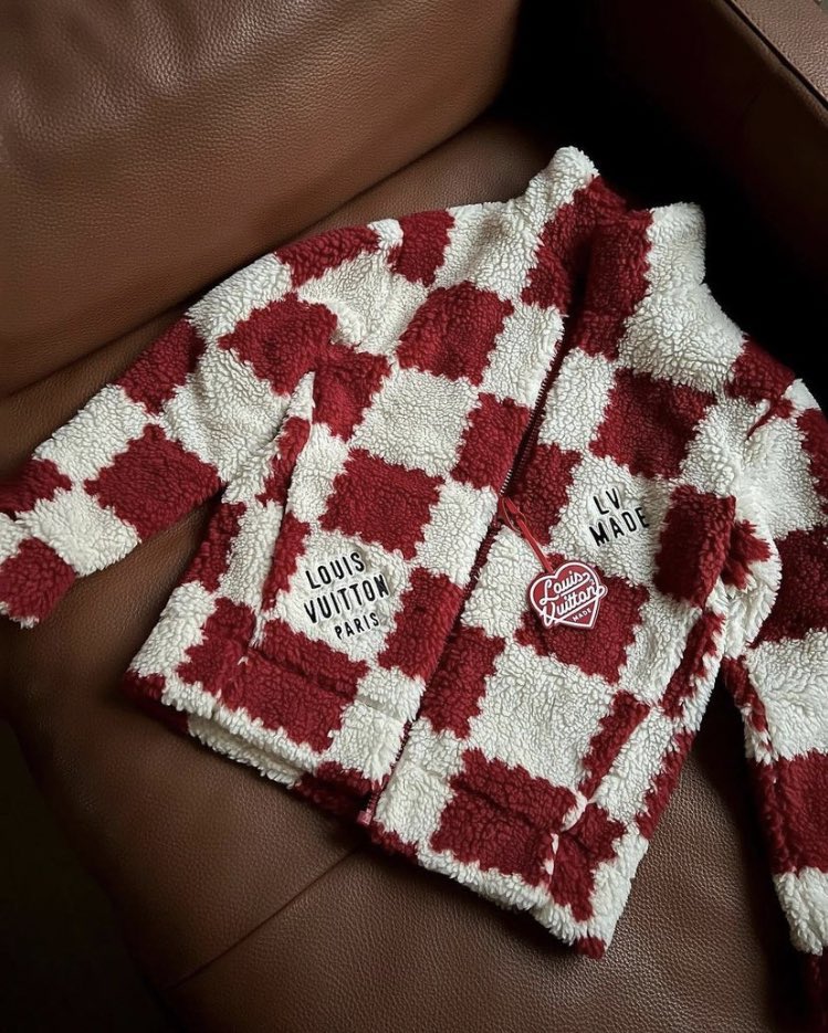 red and white louis vuitton sweater