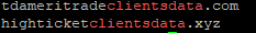 SOSIntel's tweet photo. Possible new #cl0p clearweb client data domain registrations, tdameritradeclientsdata[.]com sits on the same infra as other registrations. https://t.co/kKcd6CfOWx