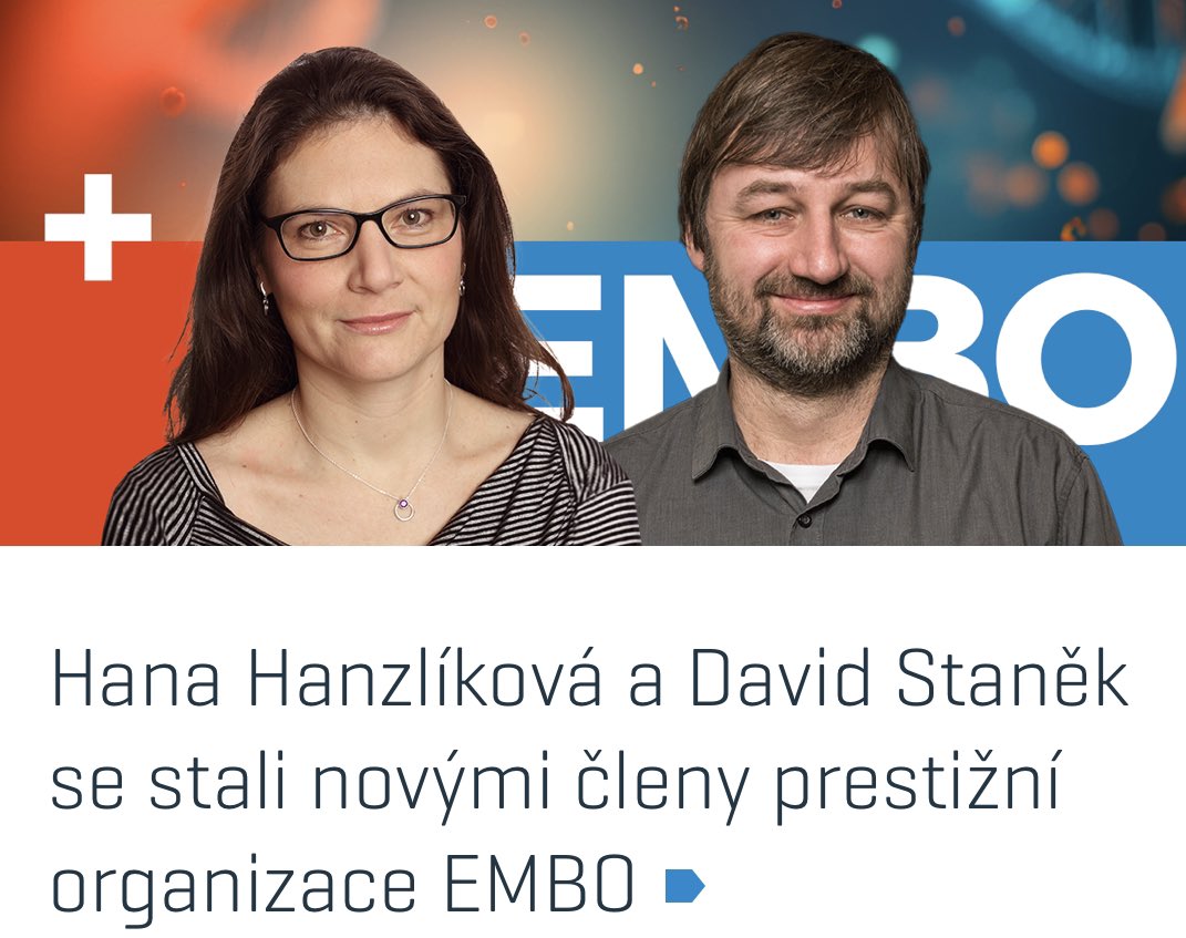 imgprague's tweet photo. Noví členové @EMBO, David Staněk a Hanka Hanzlíková, vidí v členství závazek k dalším vědeckým objevům. Jaké jsou výhody pro IMG a českou vědu? A čeho si na svém členství nejvíce váží? Přečtěte si náš celý článek zde:
🔗 https://t.co/yVejBJVxDN https://t.co/xyZOl3lqcc