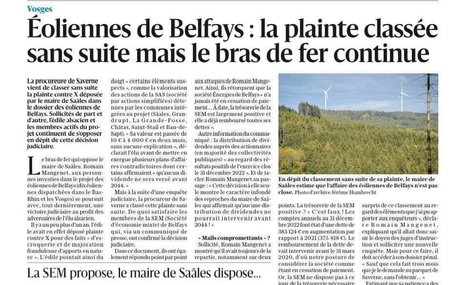 "C'est à la fin du bal qu'on paye les musiciens".
Et notre plainte contre X, elle, continue son chemin !