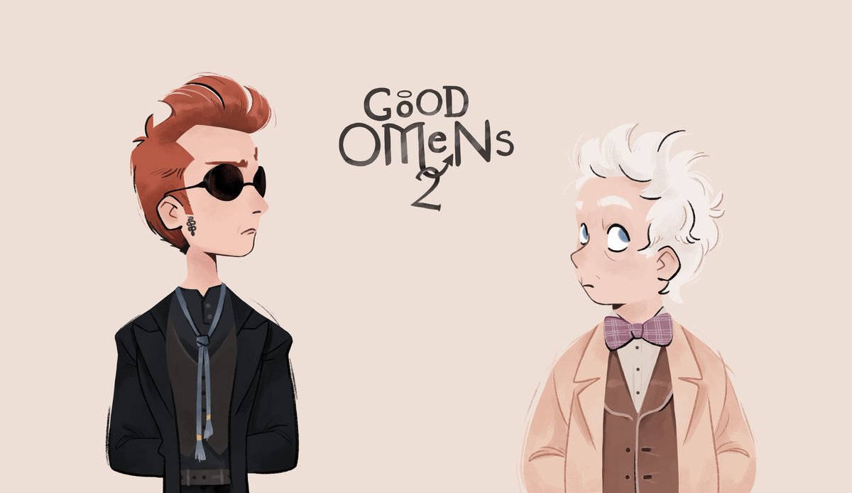 you have no idea how excited I am to see this old celestial couple again #GoodOmens2 #GoodOmensFanArt #GoodOmens