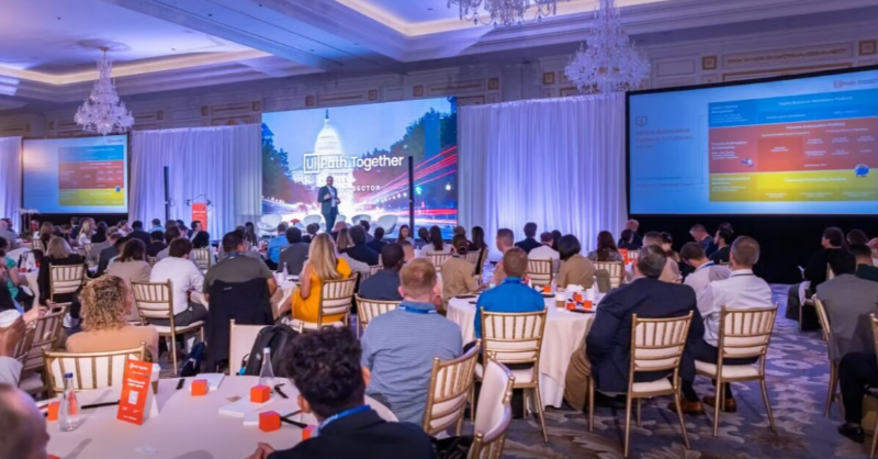 UiPath's tweet photo. #PublicSectorIT is on the verge of a breakthrough thanks to AI-powered #automation. Here's what 700+ govt leaders at #UiPathTogether had to say about it: