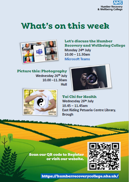 HftRecoveryCol's tweet photo. Hey everyone! The countdown has begun! It's the FINAL week to grab your spot for our incredible HUMBER Recovery and Wellbeing College courses from our Summer Prospectus! Don't miss out on this golden opportunity to prioritize YOUR mental wellbeing! Scan the QR code to register. https://t.co/n02GHrlvLa