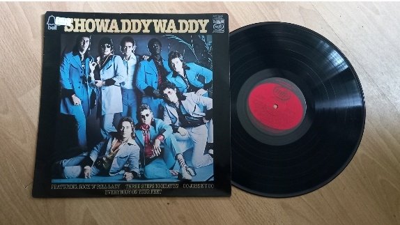 Another good thing about being in Monmouth for the Talking Pictures Weekend was doing a bit of Charity Shopping! William found this album by Showadyywaddy! He had never heard of them but they were my favourite group when I was about 6! I bought it straight away! #charityshops