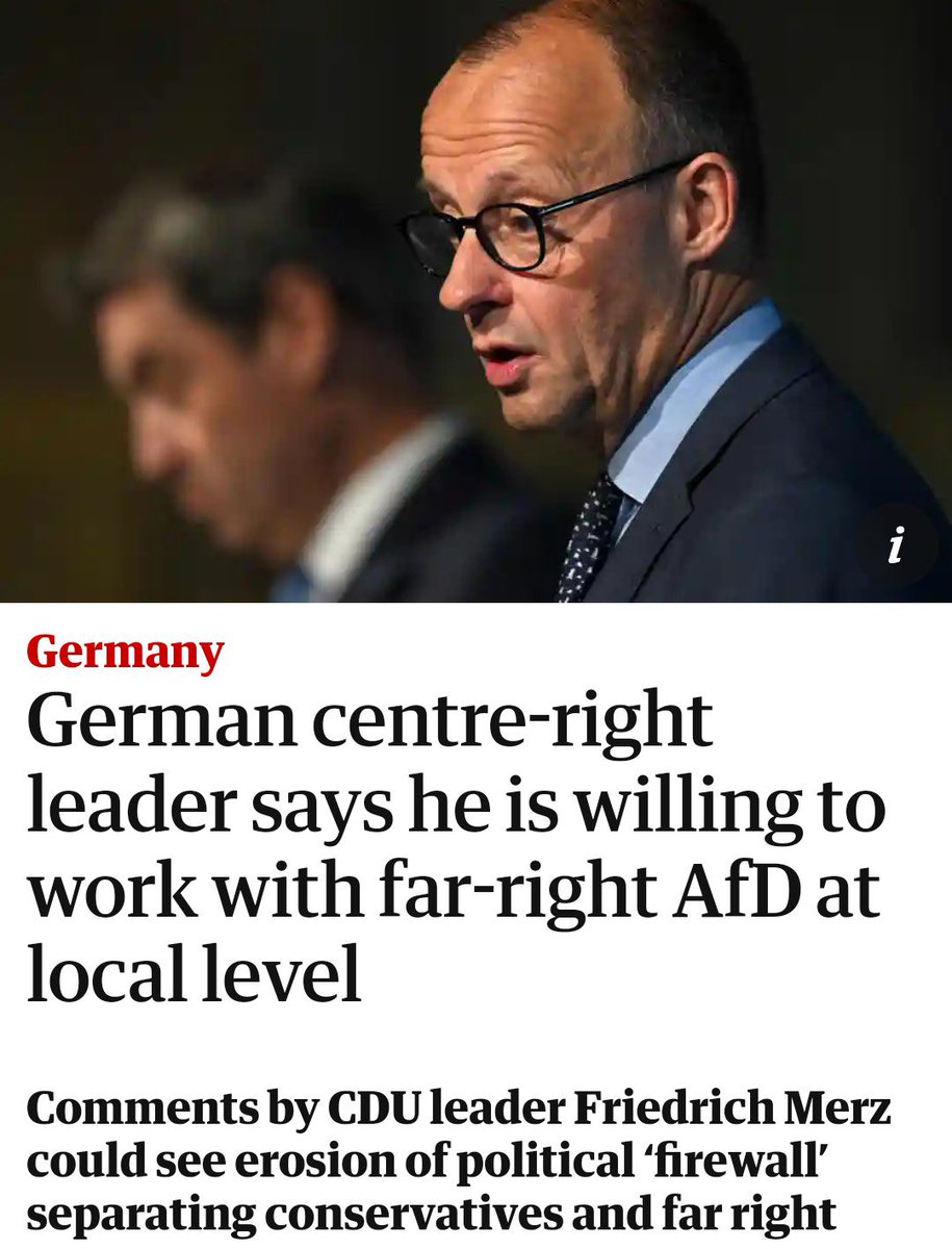 Dan_Arrows's tweet photo. Two things can happen now. Either the backlash ousts Merz as leader of the conservatives or we're in for some dark shit

https://t.co/v8lVy7uPMd https://t.co/qErxQQd0fp