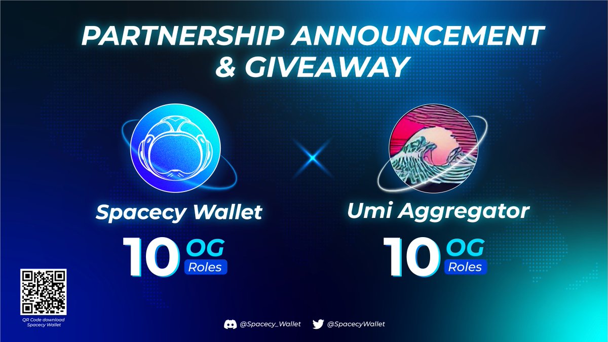 🤝PARTNERSHIP ANNOUNCEMENT We're thrilled to partner with @umi_protocol, the only DEX Aggregator on @SuiNetwork🌊 🎁10 OG Roles from @SpacecyWallet and @Umi 🚀Like + RT Our collaboration provides quick and secure swap price aggregation, allowing you to explore unlimited…