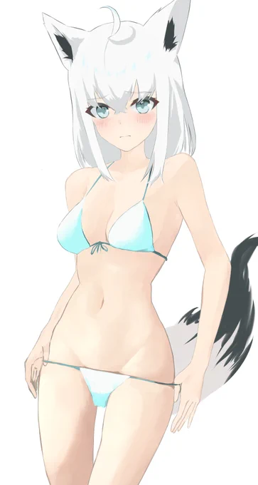 むこう向いててください!#絵フブキ 