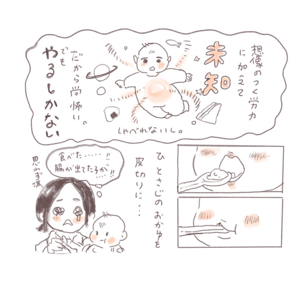 (修正して再掲)離乳食が怖かったときのこと。(1/3) #育児漫画