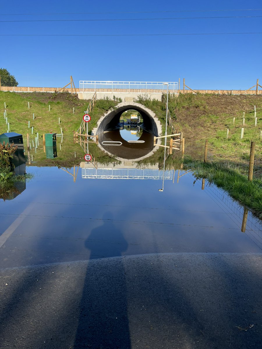 Darkinson lane under Edith Rigby Way this morning impassable by foot or bike.